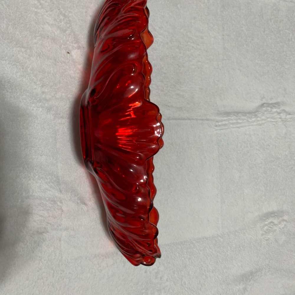 Elegant Red Glass Bowl